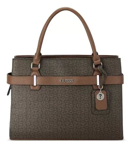 bolsas guess negra forro cafe con flores